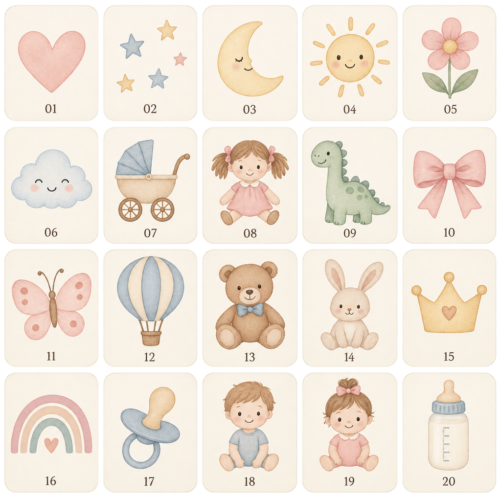 Catalogue de 20 dessins simples pour bavoir bébé personnalisé